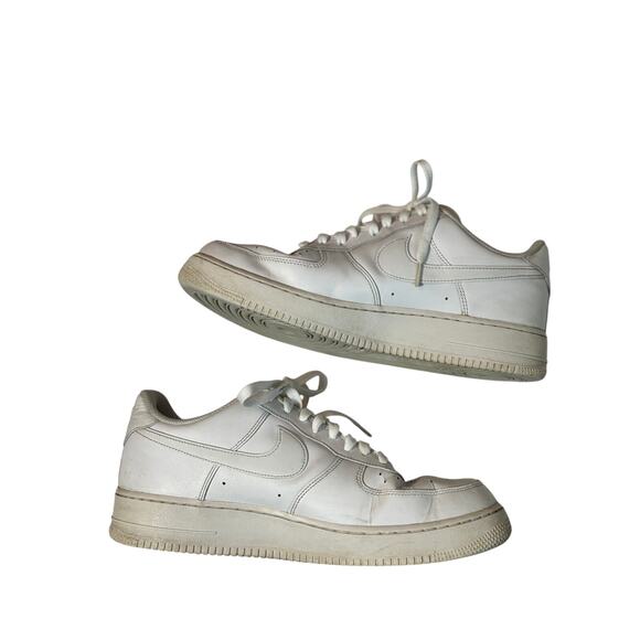 Nike Air Force 1 Low White Leather Sneakers Men’s Size 12 - Picture 7 of 9